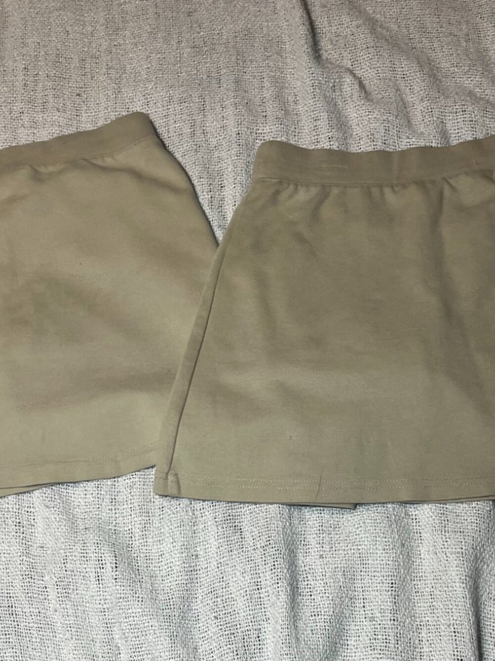 Cat & Jack Girls School Uniform Knit Skorts Lot of 2 Khaki Tan Size S (6/6X) - Picture 2 of 5